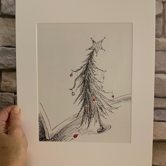 Dr. Seuss Other - DR.SEUSS Litho (1957) 8x11" Matted 11x14"-GRINCH🌲